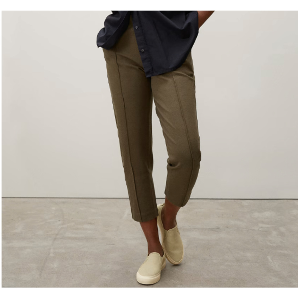 Everlane Womens The Dream Pants XS Dark Forest Green Knit Pull On NWOT